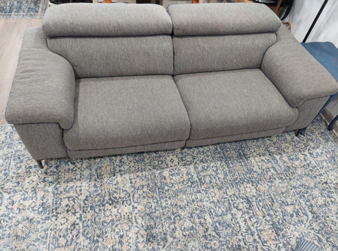 Grey Couch Reclining 