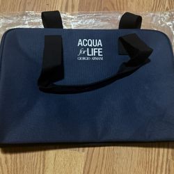 GIORGIO ARMANI  Acqua For Life Men Sport Bag In Navy/Travel New In Bag