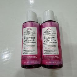 Heritage Store Rosewater & Glycerin – Hydrating Facial Splash (2 Pack, 4oz Each)