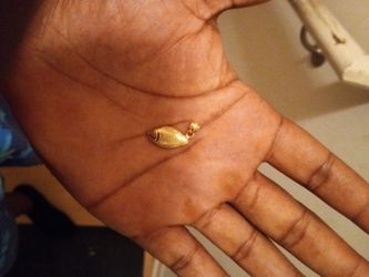 Gold Football For Necklace 14K