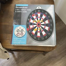 Brookstone 2 In 1 Target Toss And Darts Game