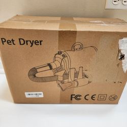 Pet-Hair-Dryer, Dog Dryer with 5 Nozzle 5.2HP/3800W Pet Grooming Dryer with Adjustable Speed and Temperature Control Dog Blow Dryer

