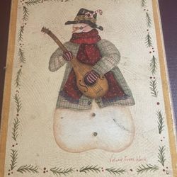Snowman Playing the Mandolin