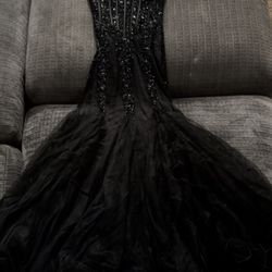 Black Sequence Prom Dress 
