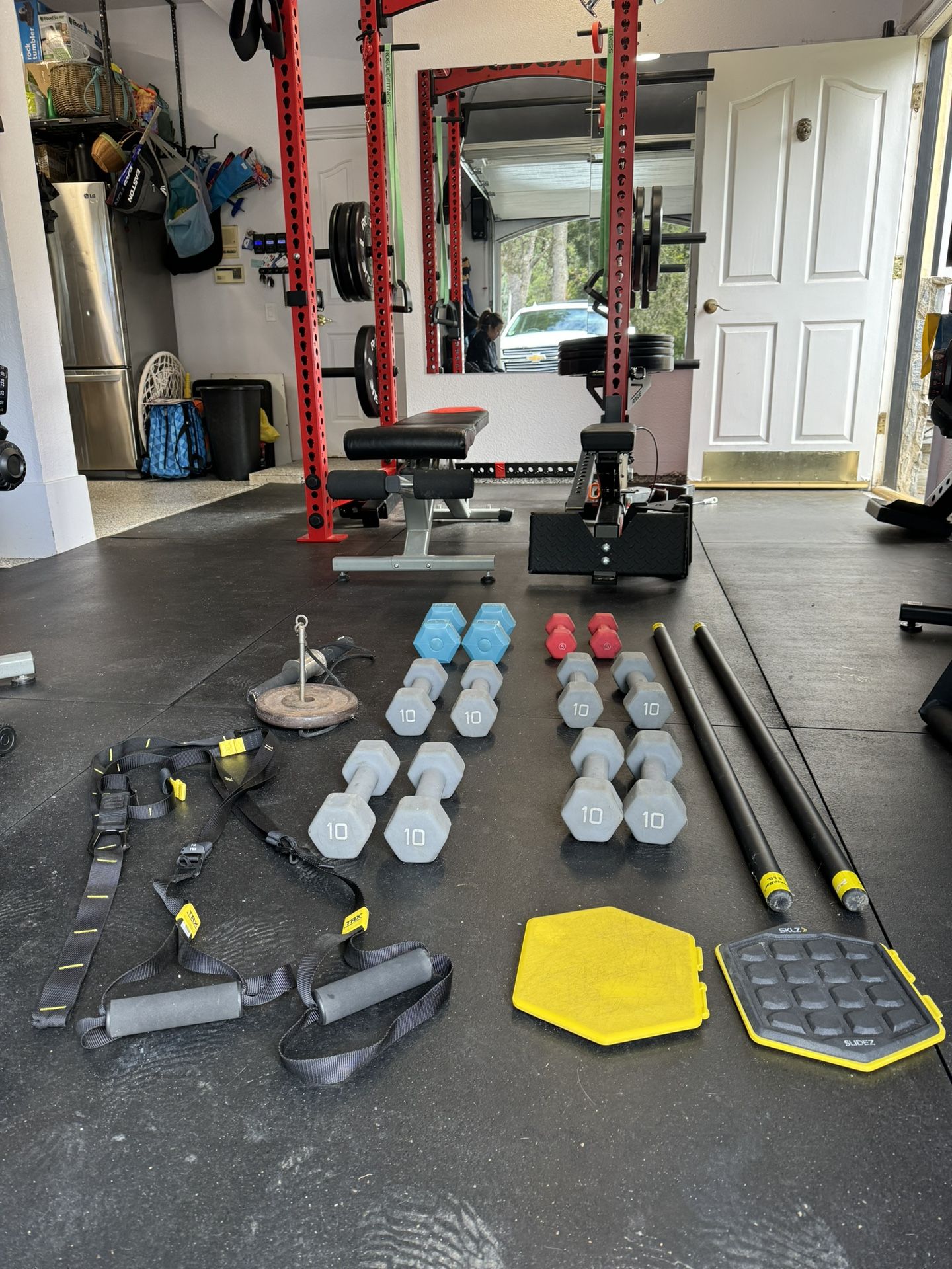 TRX Suspension System, Plus Various Other Fitness Workout Equipment