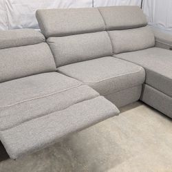 ⭐ Grey Ashley Electric Recliner - Modern Freshly Cleaned + Free Delivery