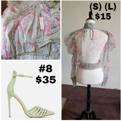 Heels #8 and blouse (S) and (L)