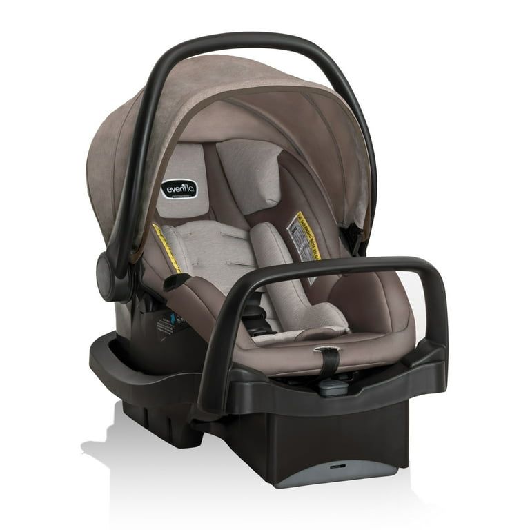 Evenflo Pivot Modular Travel System with LiteMax Infant Car Seat with Anti-Rebound Bar - Desert Tan
