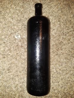 Roughead Antique amber glass bottle