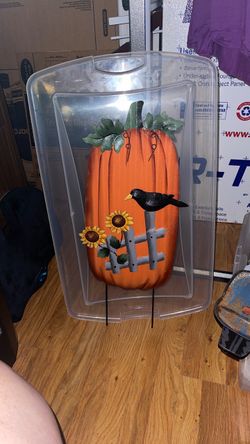 Fall Pumpkin Yard Stake Decoration