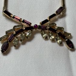Elegant Purple and Gold Women's Necklace