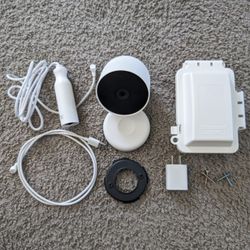 BEST OFFER - Google Nest Battery Outdoor Security Camera - POE + USB Adapter Cables - Junction Box Mounting Cover