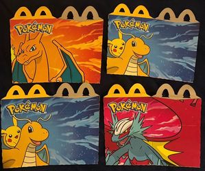 Pokémon McDonald’s Happy Meal Boxes Lot of 4 – Charizard & Dragonite