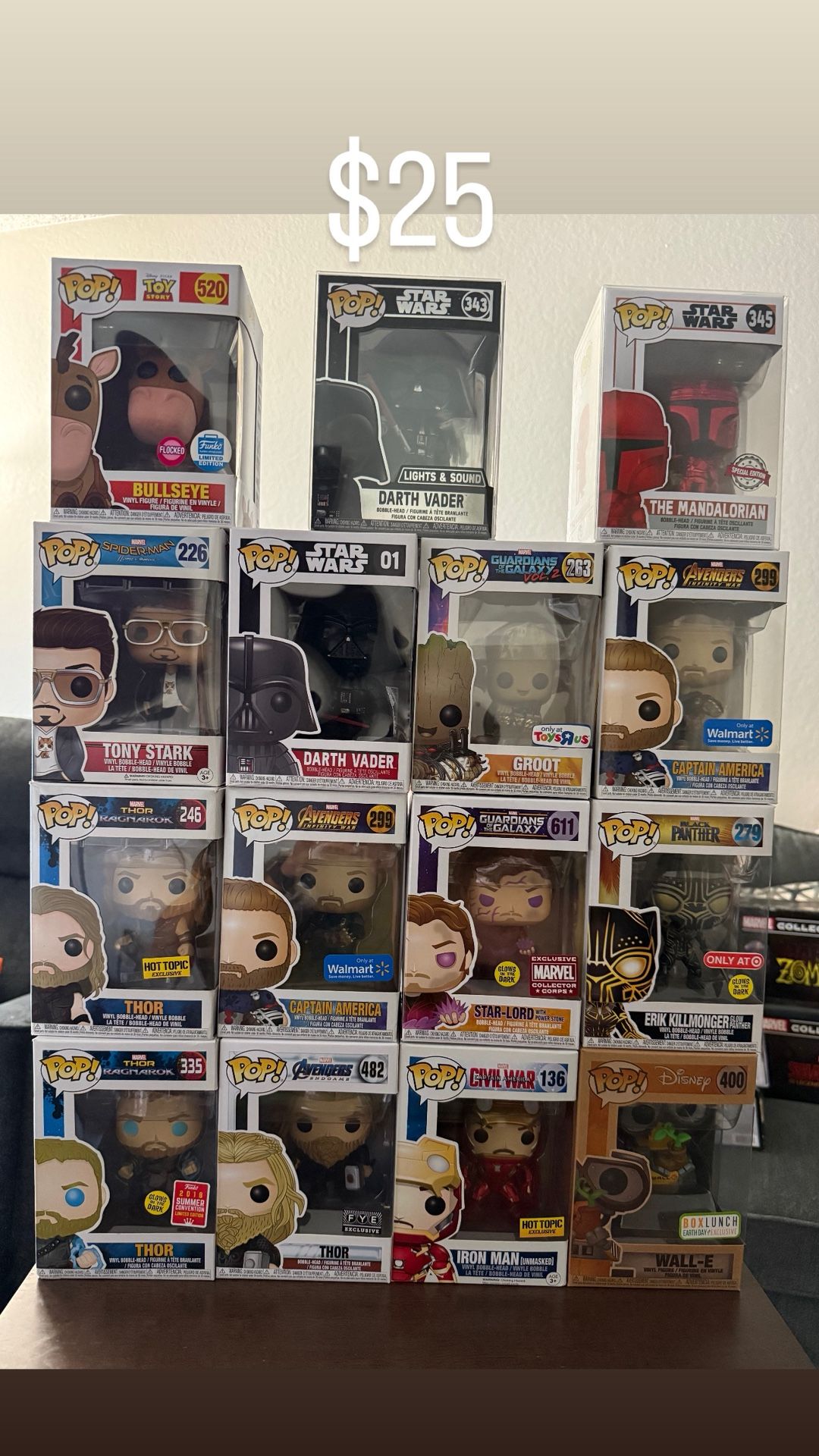 Funko Pop Collector Sale For $25 /ea