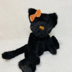 12” Boyd’s Bears Black Kitty Jointed Anthro Kitty Plush Doll