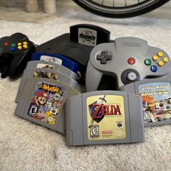 Nintendo 64 bundle Zelda, Super Smash Bros, Star Wars pod racer, controllers