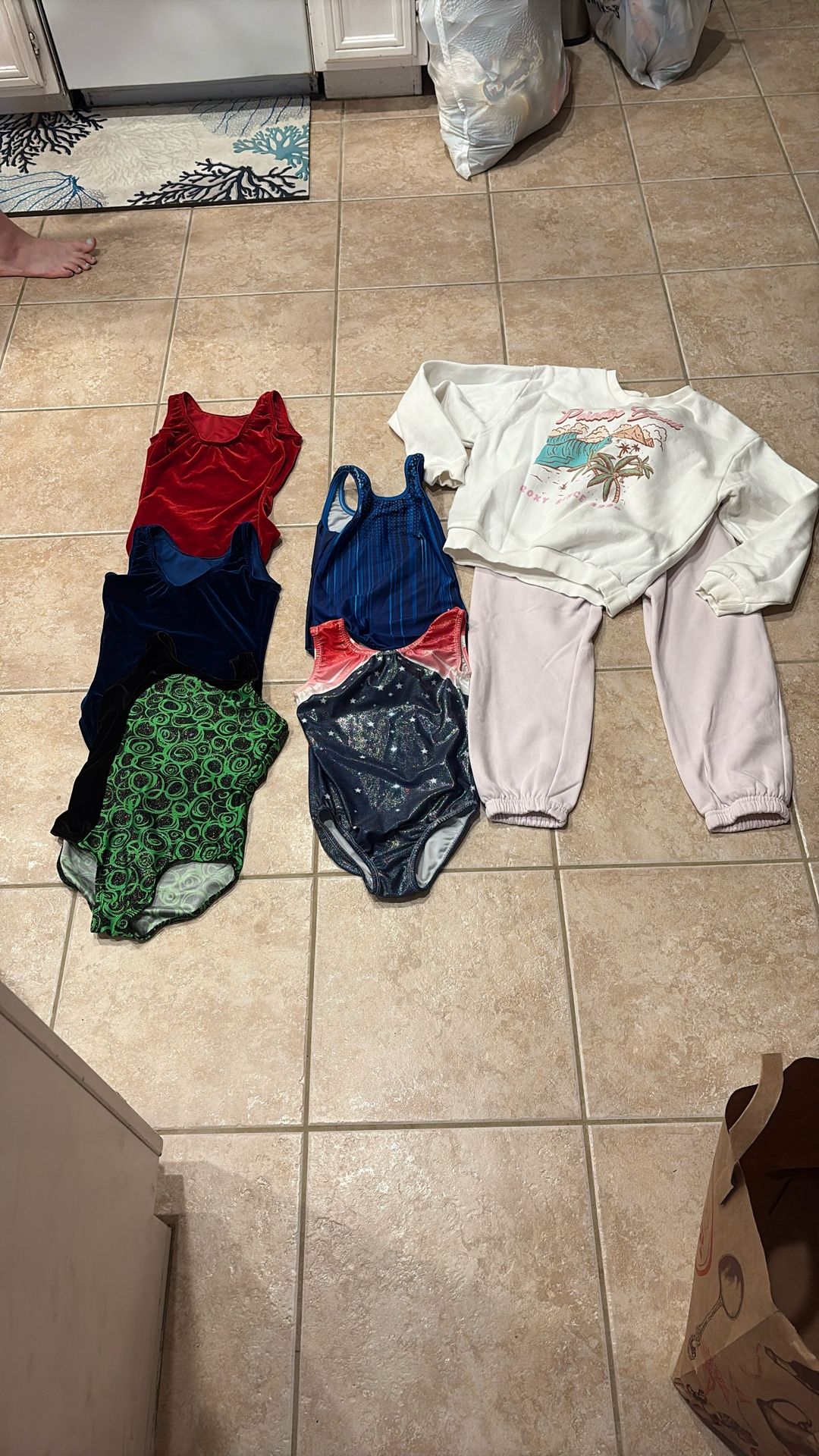 Gymnastics sweatpants/sweatshirt/leotards
