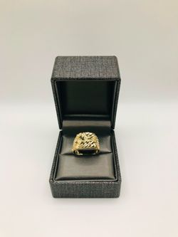 10k NUGGET RING