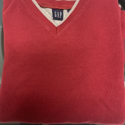 Men’s - Pullover- Jersey Style Sweater - Red - Used