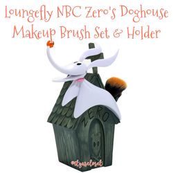 Loungefly Disney The Nightmare Before Christmas Zero's Doghouse Makeup Brush Set & Holder - BoxLunch Exclusive NEW