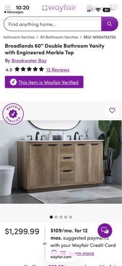 Double sink vanity