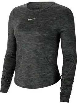 Nike Runway Reflective Running Top Charcoal Women's Size L CK2312-068 NWT