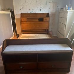 Full Bed Frame With Storage