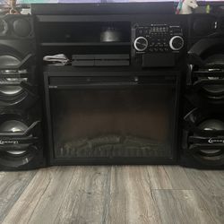 Tv Stand Fireplace Speaker System 3 In 1 For Sale Need Gone ASAP Still New Barely Used 