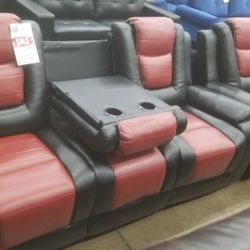 💥LEATHER RECLINING SOFA AND LOVESEAT BRAND NEW 