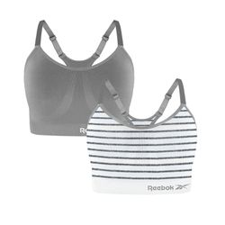 Reebok Ladies Seamless Sports Bra Comfort Fit Medium Support Size Medium 2 Pack 