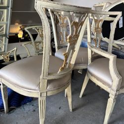 MichaelTaylor Set Of 8 Wood Chairs