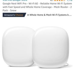 Google Nest Wifi Pro, Wi-Fi 6E, 2-pack
