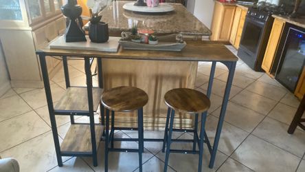 New bar with stools