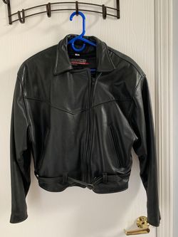 Woman’s Brooks leather coat with inner zip out made in the USA