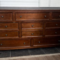 10 Drawer Wood Dresser