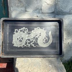 Antique Art Deco Chinese Dragon Tray
