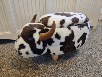 Cow Footstool Storage Chest