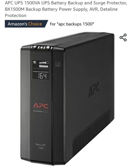 Black APC 1500 backup And Surge Protector