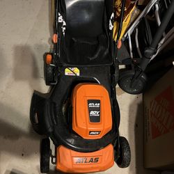 Mower Electric Cordless 80v Two Batteries And Charger