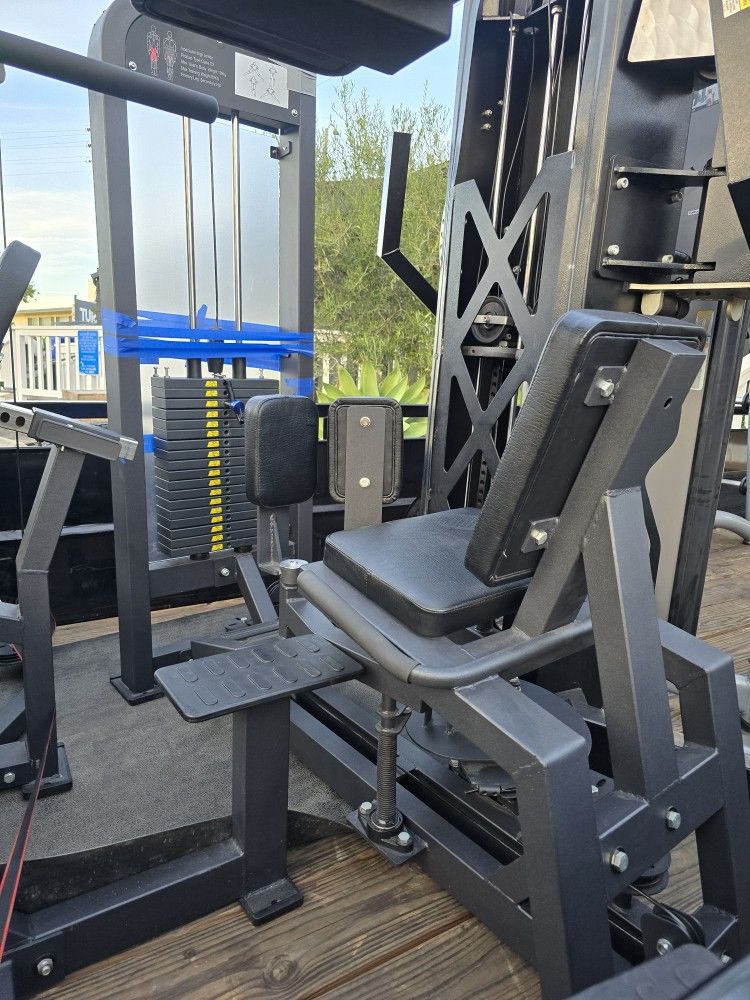 Dual adductor / abductor gym equipment exercise fitness workout weight machine