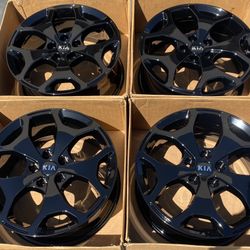 18” KIA Telluride Factory Wheels Rims Gloss Black New