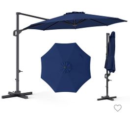 Navy Blue Cantilever Offset Patio Umbrella