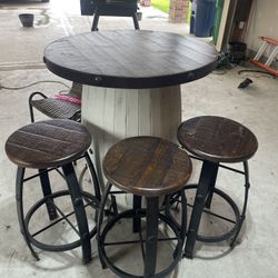 Rustic Barrel Table 