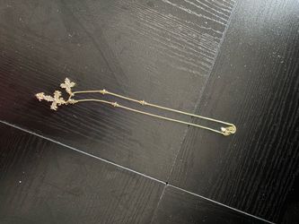 Gold Crystal Cross Pendant Necklace