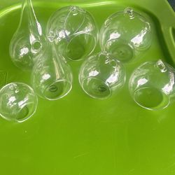7 Glass Hanging Orbs - Decorations 