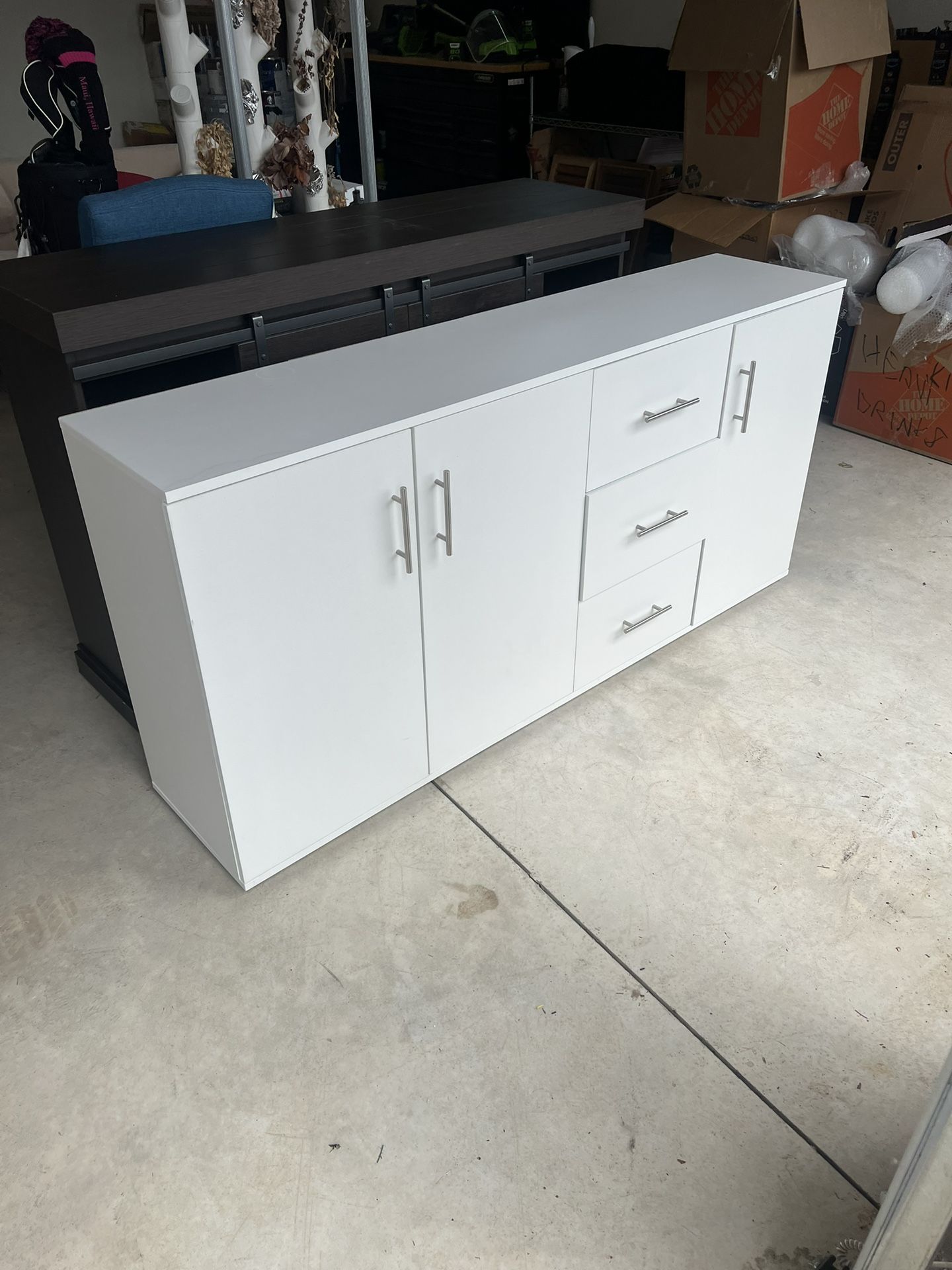 Large white dresser 30” x 54L by 15.5