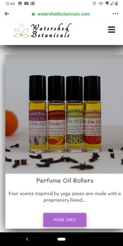 Watershed Botanicals locally made perfume/oil rollers!