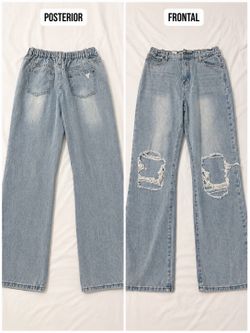 Celebrity Pink Distressed Wide Leg Jeans Size 15/32
