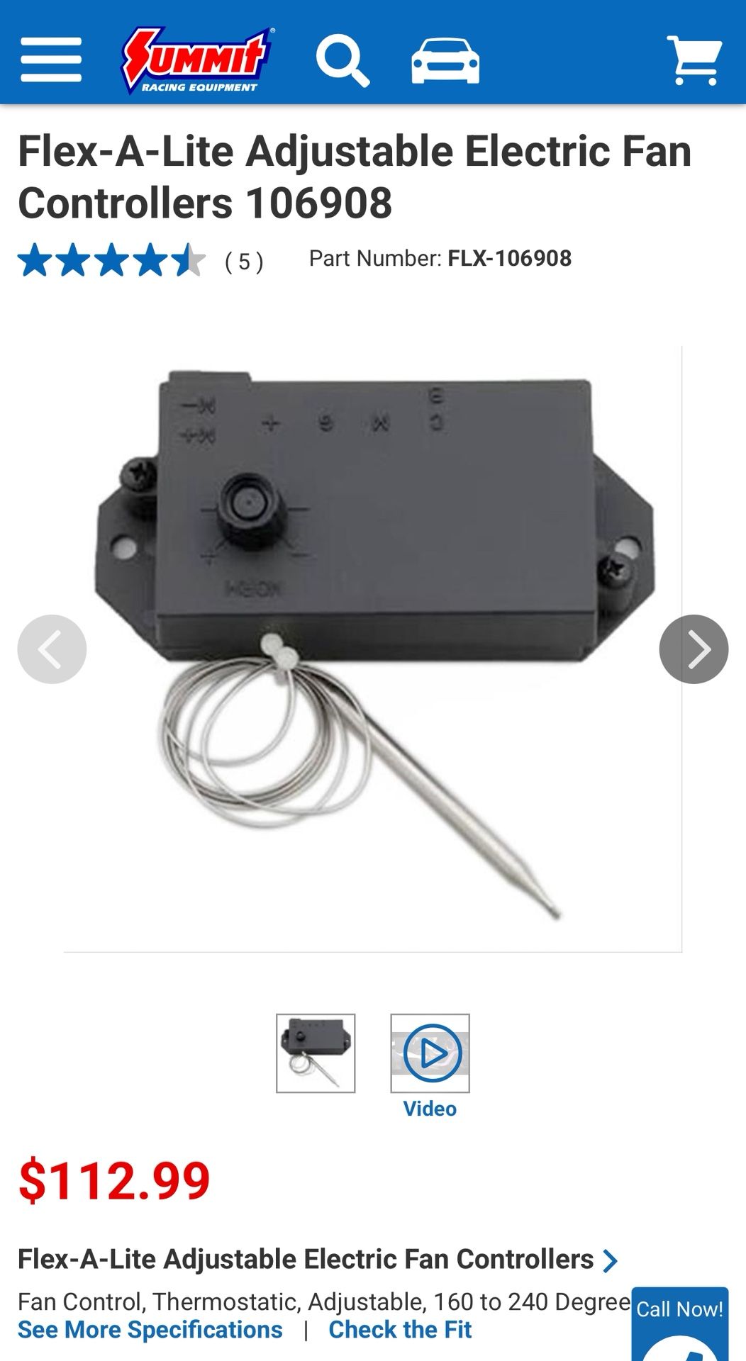 Flex A Lite Adjustable Electric Fan Controller