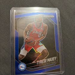 Prizm Black Tyrese Maxey Blue And White Prizm Sp 